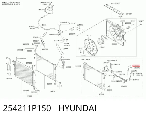  254211P150 Hyundai/Kia