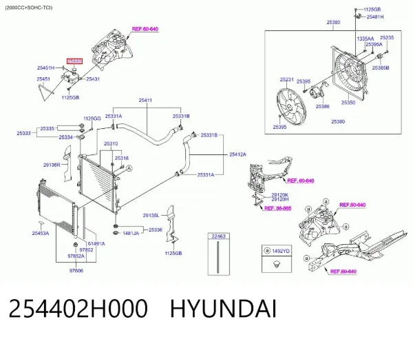 Крышка расширительного бачка 254402H000 Hyundai/Kia