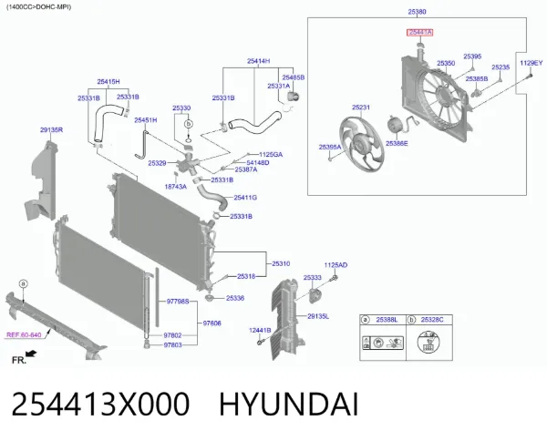 Крышка расширительного бачка 254413X000 Hyundai/Kia