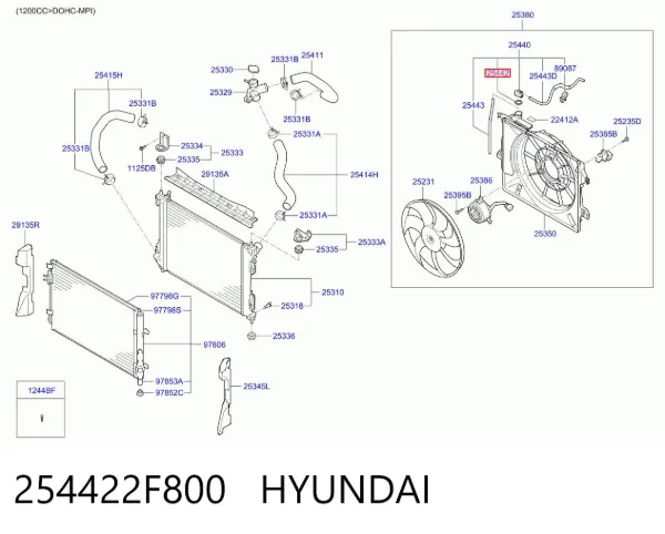  254422F800 Hyundai/Kia