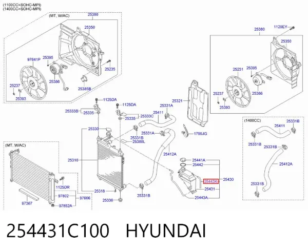  254431C100 Hyundai/Kia