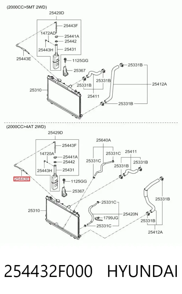  254432F000 Hyundai/Kia