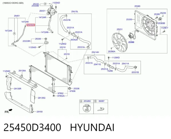  25450D3400 Hyundai/Kia