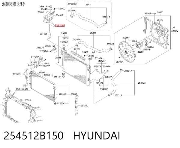  254512B150 Hyundai/Kia