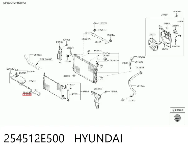  254512E500 Hyundai/Kia