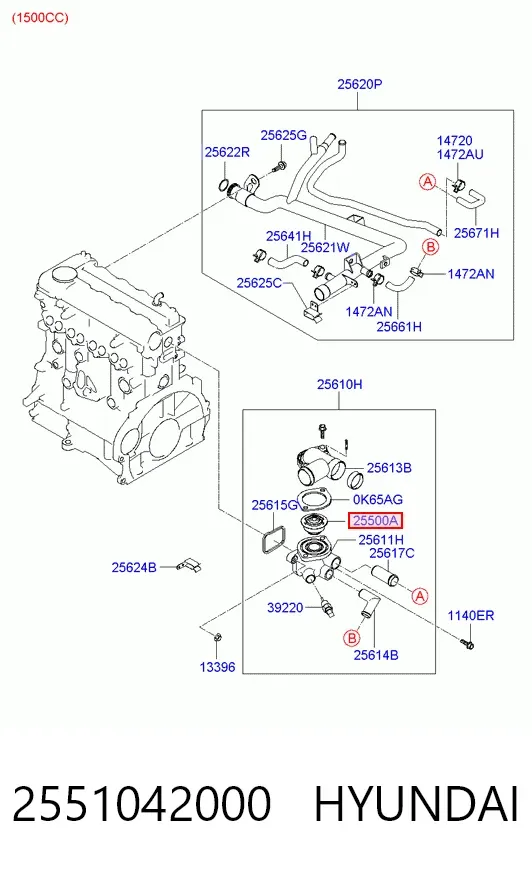 Термостат 2551042000 Hyundai/Kia