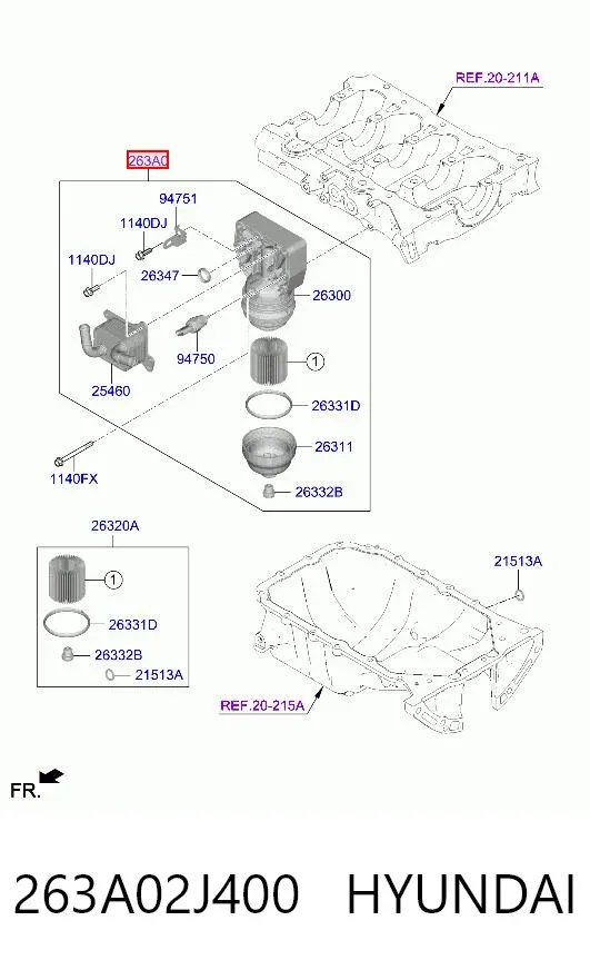  263A02J400 Hyundai/Kia