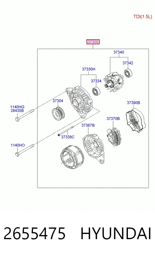 Генератор 2655475 Hyundai/Kia