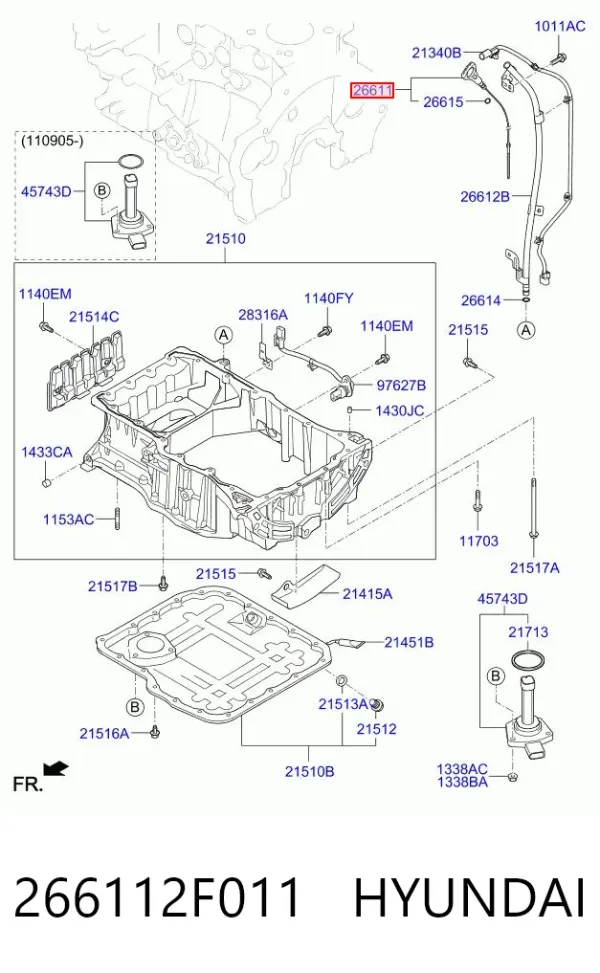 Щуп масляный 266112F011 Hyundai/Kia