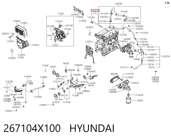  267104X100 Hyundai/Kia