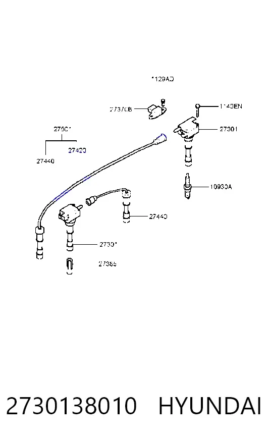 Катушка зажигания 2730138010 Hyundai/Kia