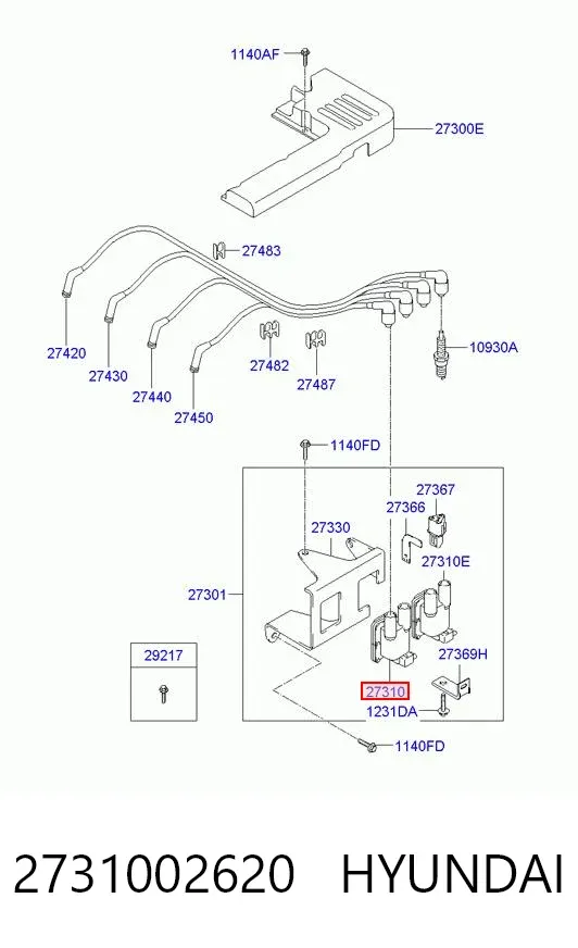 Катушка зажигания 2731002620 Hyundai/Kia