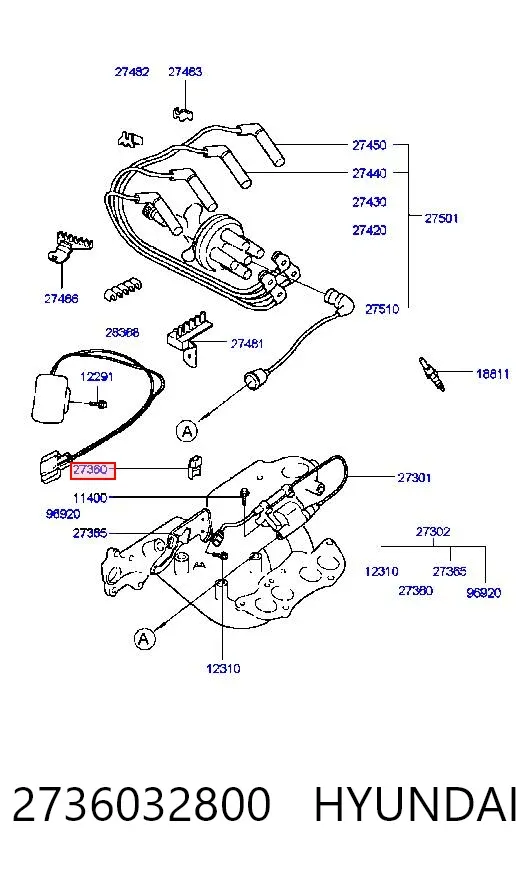 Модуль зажигания 2736032800 Hyundai/Kia