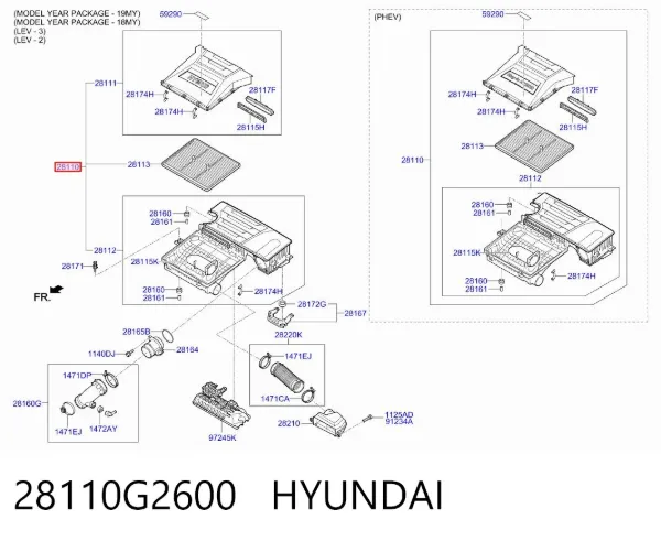 Корпус фильтра 28110G2600 Hyundai/Kia