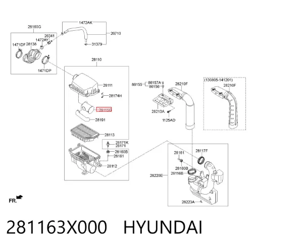  281163X000 Hyundai/Kia