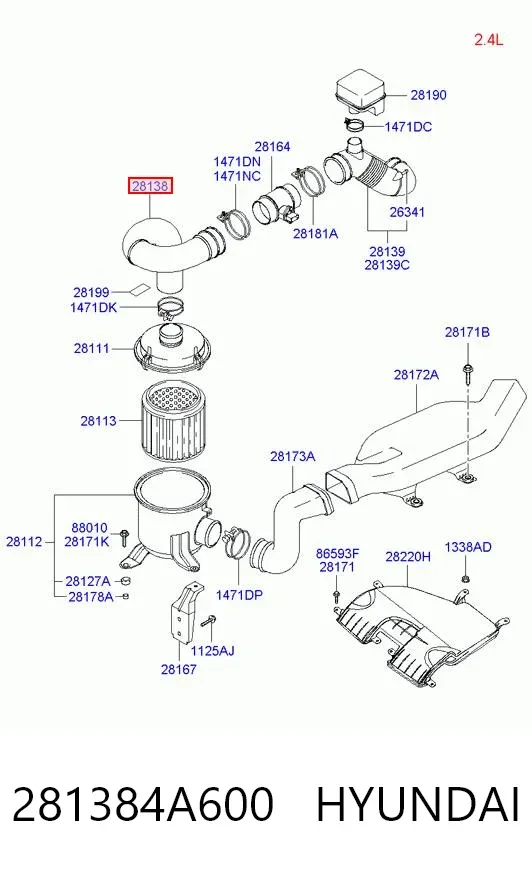  281384A600 Hyundai/Kia