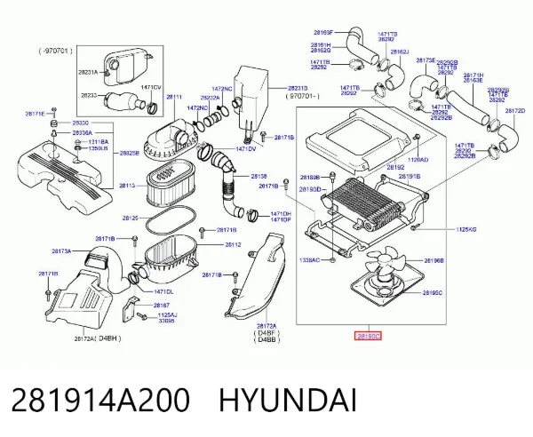 Интеркулер 281914A200 Hyundai/Kia