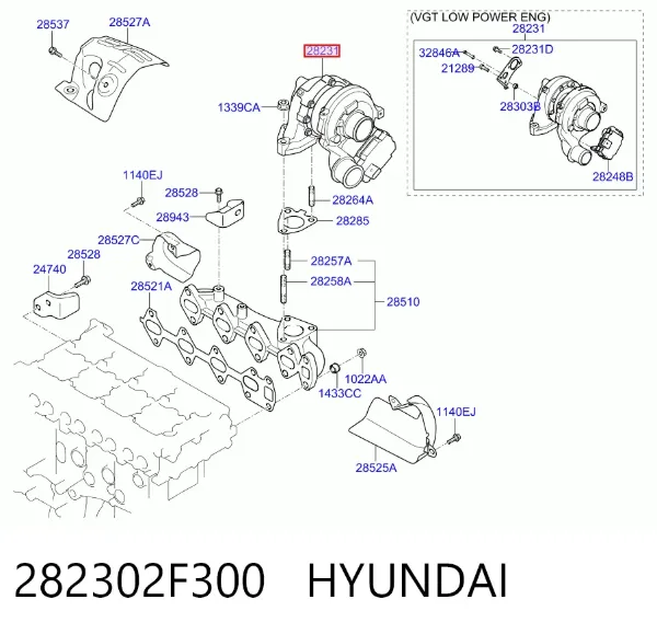 Турбина 282302F300 Hyundai/Kia