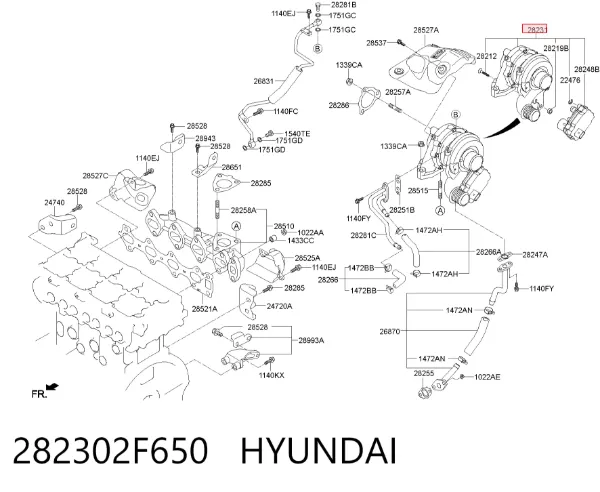 Турбина 282302F650 Hyundai/Kia