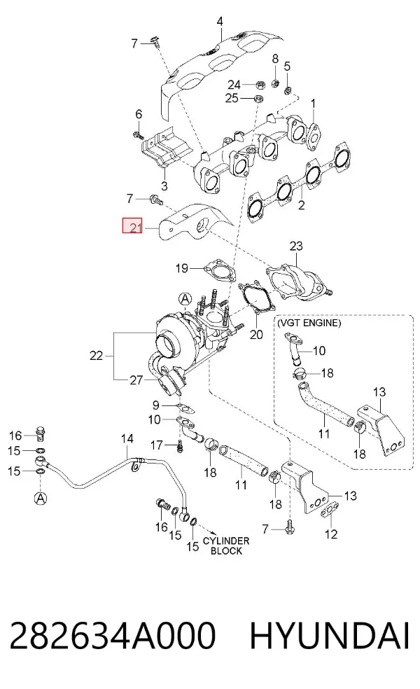  282634A000 Hyundai/Kia