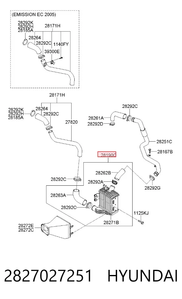 Интеркулер 2827027251 Hyundai/Kia