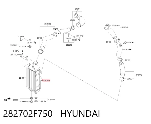 Интеркулер 282702F750 Hyundai/Kia
