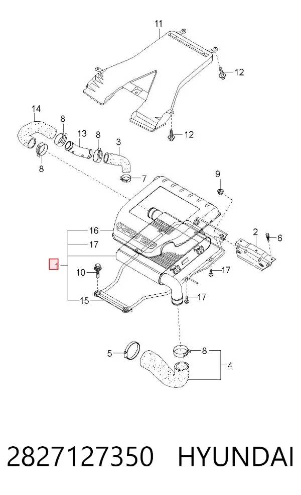 Интеркулер 2827127350 Hyundai/Kia