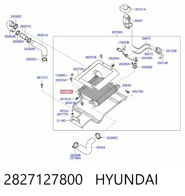Интеркулер 2827127800 Hyundai/Kia
