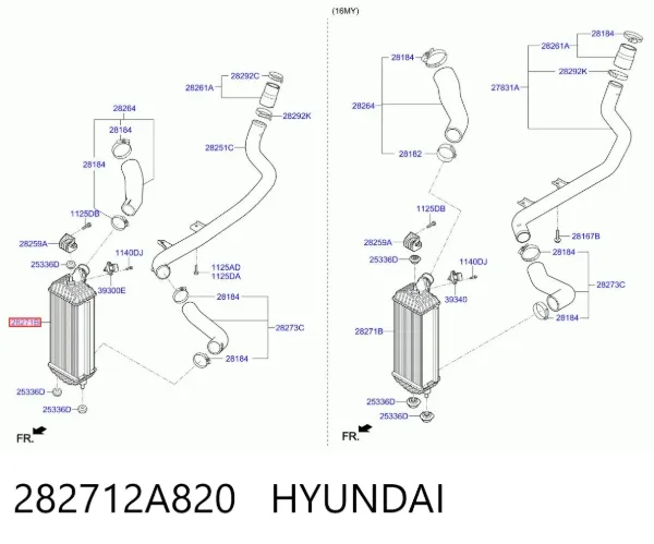 Интеркулер 282712A820 Hyundai/Kia