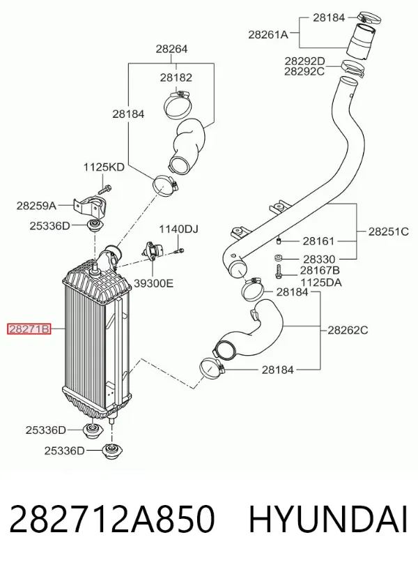 Интеркулер 282712A850 Hyundai/Kia