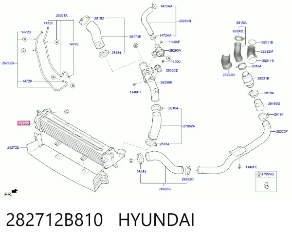 Интеркулер 282712B810 Hyundai/Kia