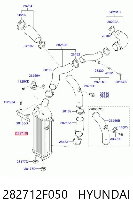 Интеркулер 282712F050 Hyundai/Kia