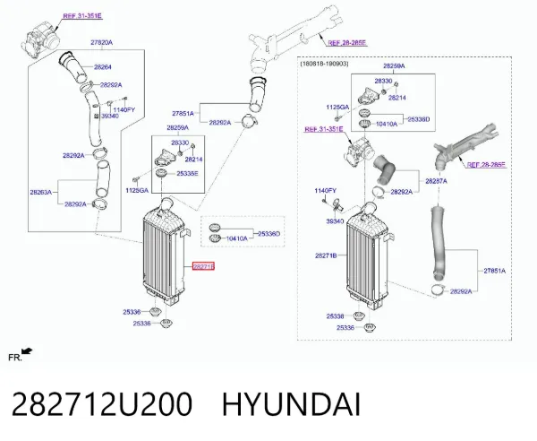 Интеркулер 282712U200 Hyundai/Kia
