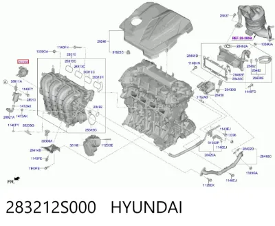Клапан (актуатор) привода заслонок впускного коллектора HYUNDAI 283212S000
