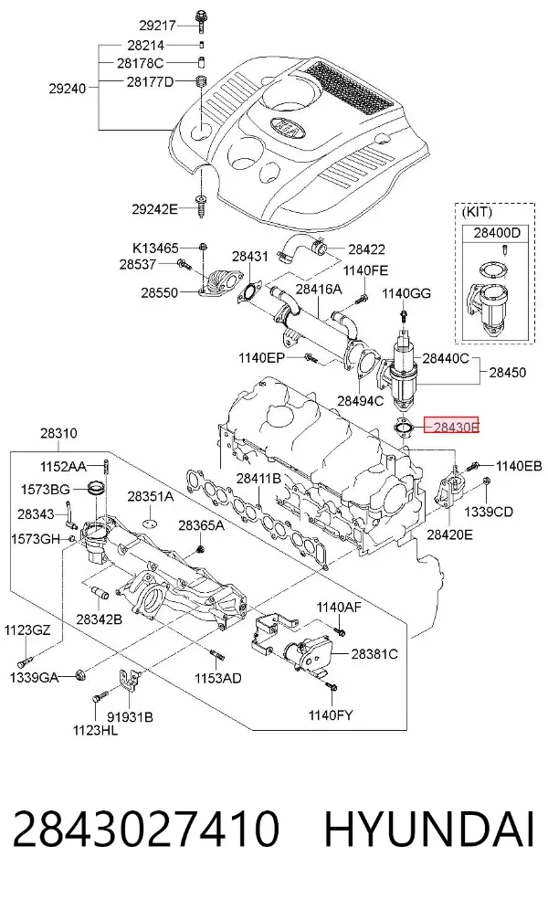 Прокладка EGR-клапана рециркуляции P1KA011 Parts-Mall