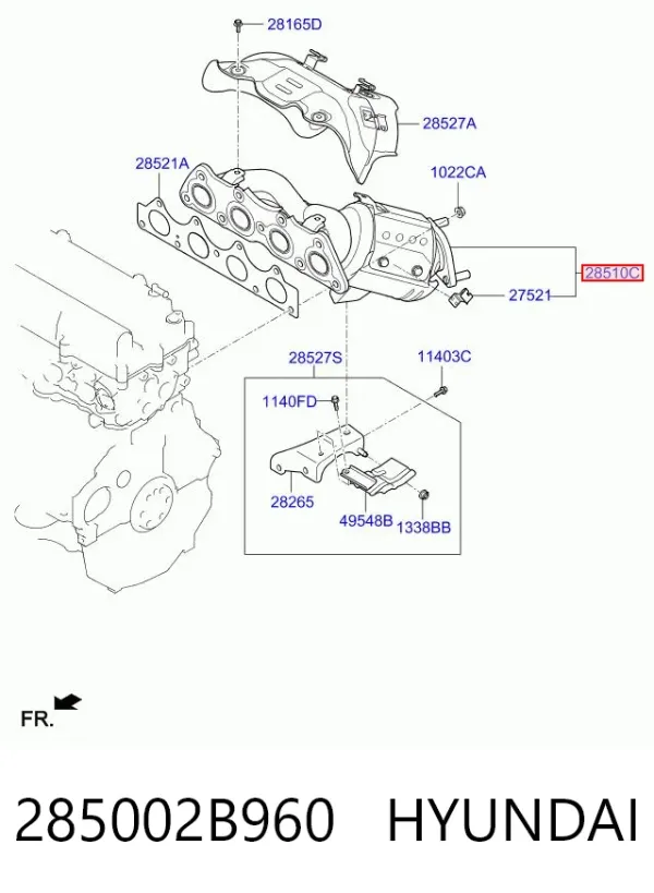 Выпускной коллектор Hyundai Tucson III