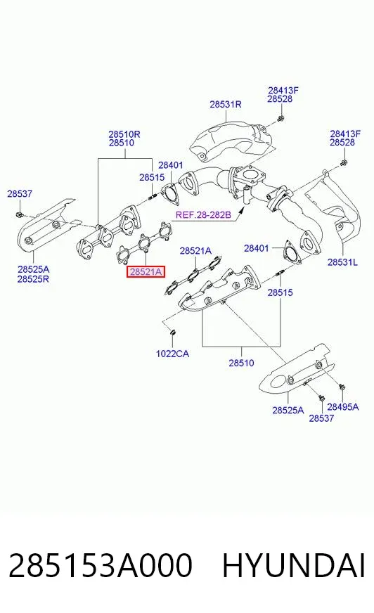 Прокладка коллектора 285153A000 Hyundai/Kia