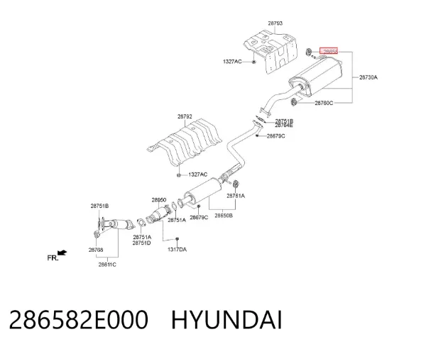 Подушка глушителя 286582E000 Hyundai/Kia