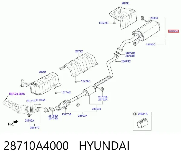 Глушитель задний 28710A4000 Hyundai/Kia