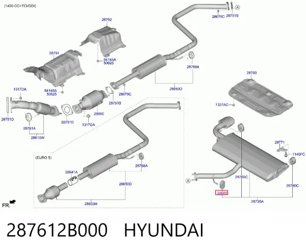 Подушка глушителя 287612B000 Hyundai/Kia