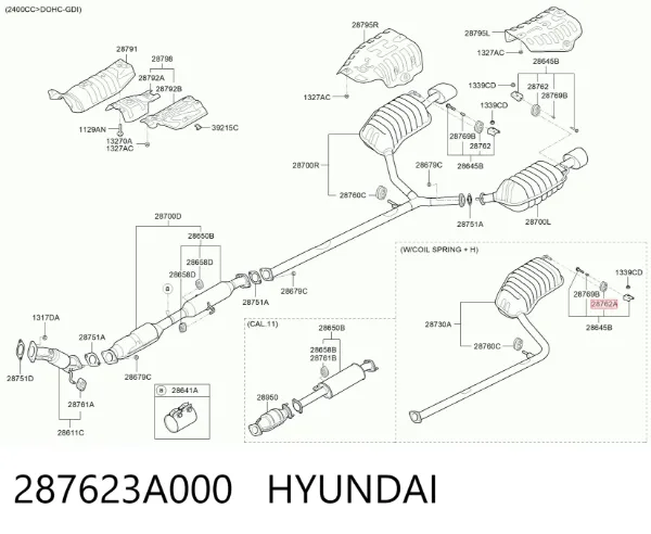 Подушка глушителя 287623A000 Hyundai/Kia