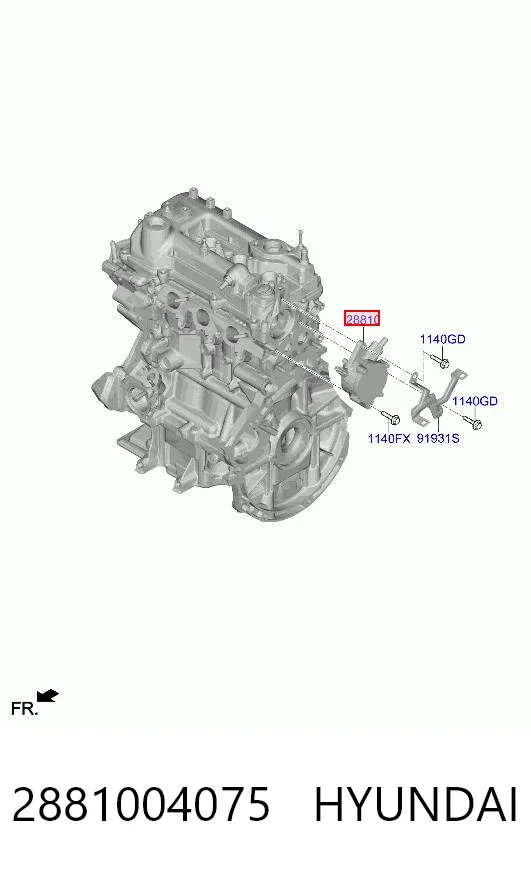 Вакуумный насос 2881004075 Hyundai/Kia