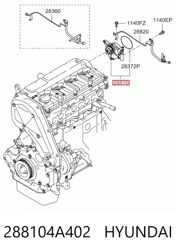 Вакуумный насос 288104A402 Hyundai/Kia