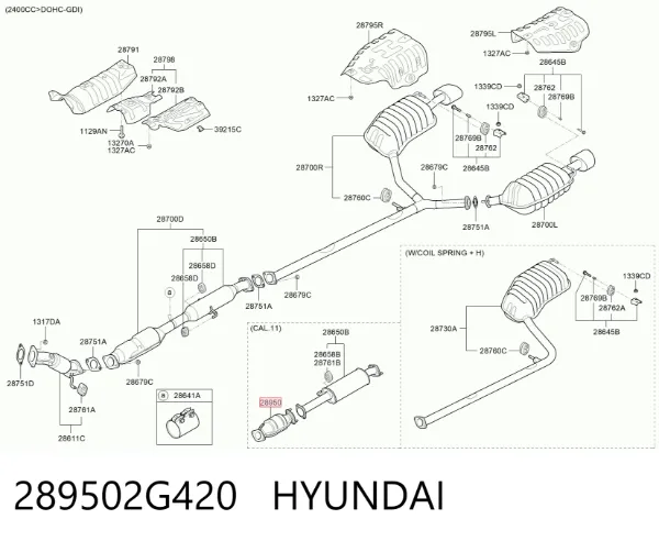 Катализатор 289502G420 Hyundai/Kia