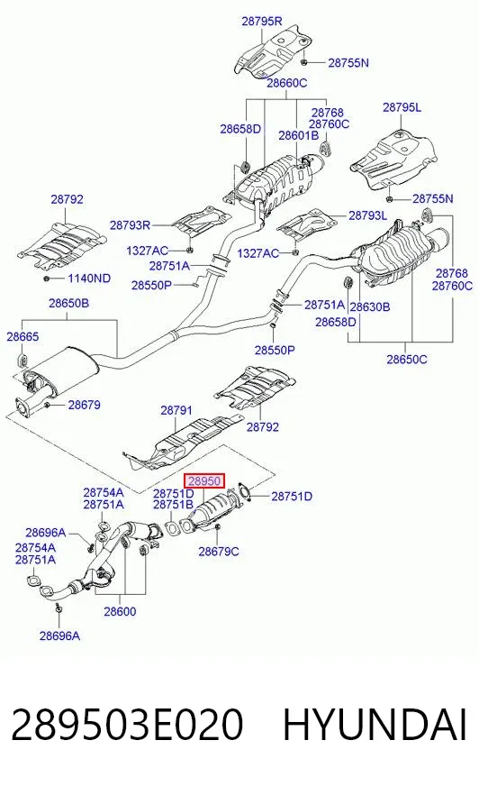 Катализатор 289503E020 Hyundai/Kia