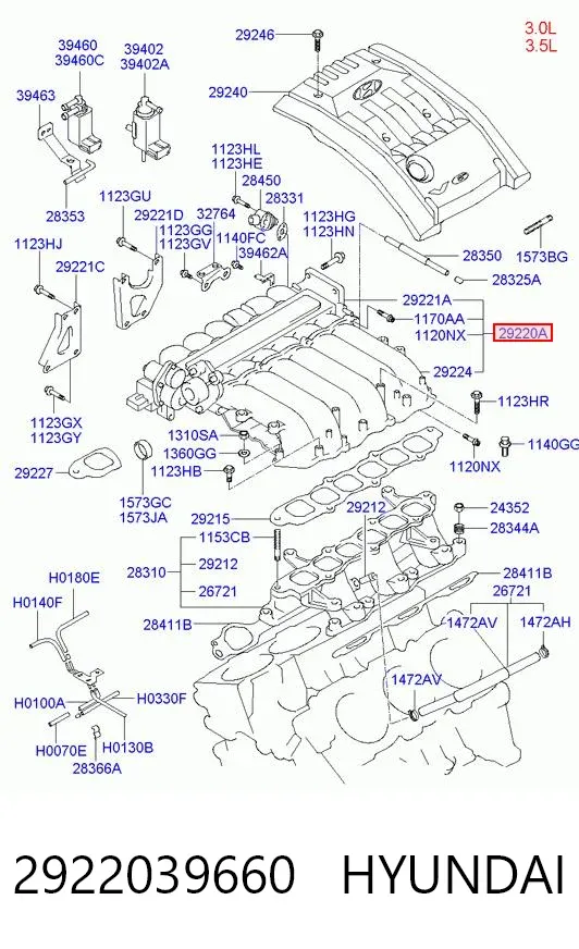 Клапан преобразователь давления наддува (соленоид) 2922039660 Hyundai/Kia