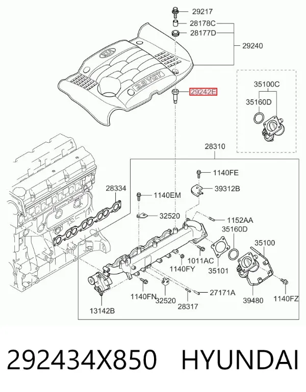  292434X850 Hyundai/Kia