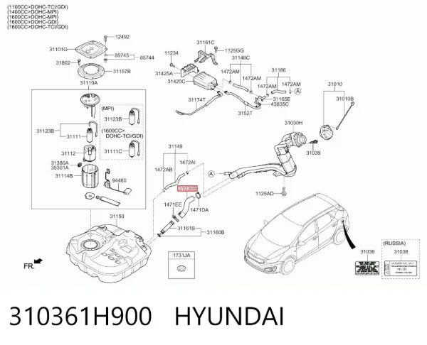  310361H900 Hyundai/Kia