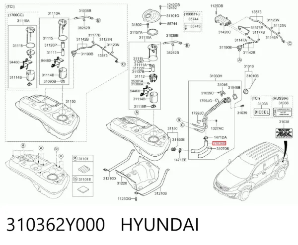  310362Y000 Hyundai/Kia