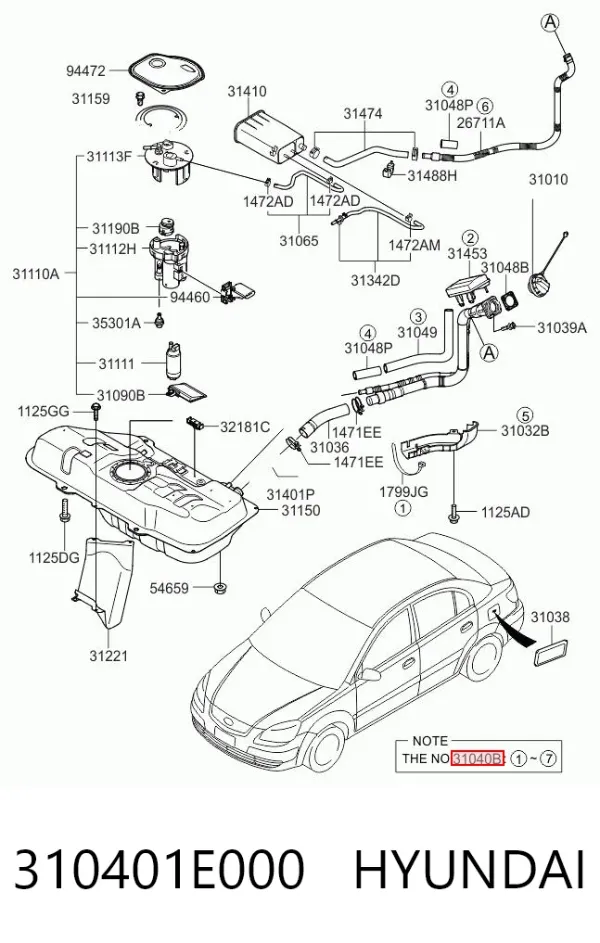  310401E000 Hyundai/Kia